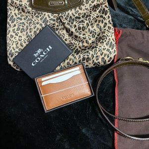 Coach Leopard Print Crossbody With NIB Card Case and Dustbag-ON SALE NOW!